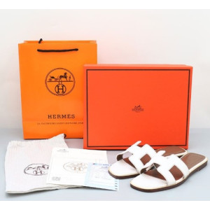 (국내배송) 에르메스 H 오란 샌들 (화이트)