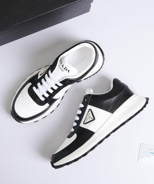 (국내배송) 프라다 로우탑 레더 스니커즈