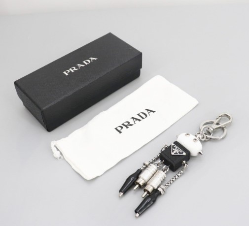 (국내배송) 프라다 로봇 사피아노 가죽 키링&백참