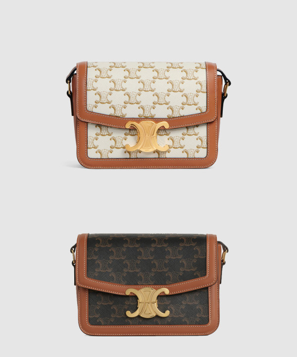 셀린느 틴 트리오페 캔버스 숄더백 188882