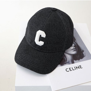 (국내배송) 셀린느 남여공용 C패치 로고 데님 볼캡