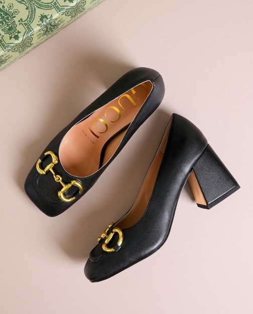 (국내배송) 구찌 홀스빗 미드힐 펌프스