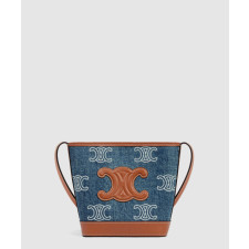 셀린느 미니 버킷 퀴르 트리옹프 데님 10L432