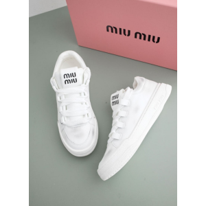 (국내배송) 미우미우 여성 가죽 스니커즈