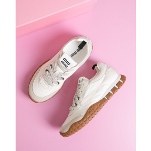 (국내배송) 미우미우 타이어 테크니컬 패브릭 앤 스웨이드 스니커즈