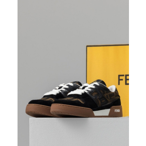 (국내배송) 펜디 매치 블랙 스웨이드 캔버스 로우탑