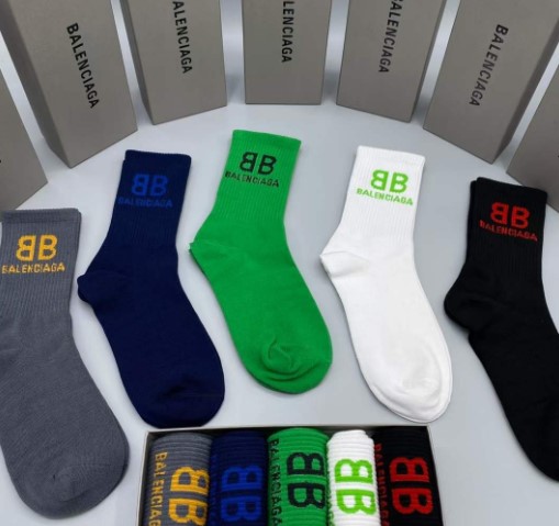 (국내배송) 발렌시아가 남녀공용 5종 양말세트