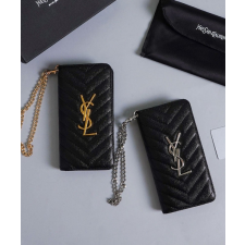 (국내배송) 생로랑 케비어 마틀라세 체인 월렛 온 폰 케이스