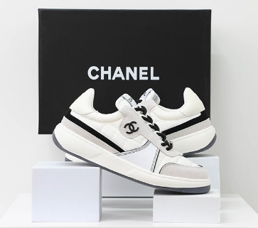 (국내배송) 샤넬 테니스 패브릭 카프스킨 스웨이드 스니커즈