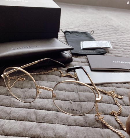 (국내배송) 샤넬 빈티지 라운드 체인 골드 안경
