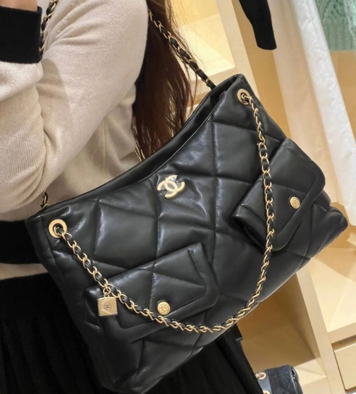 (국내배송) 샤넬 램스킨 골드 메탈 블랙 백