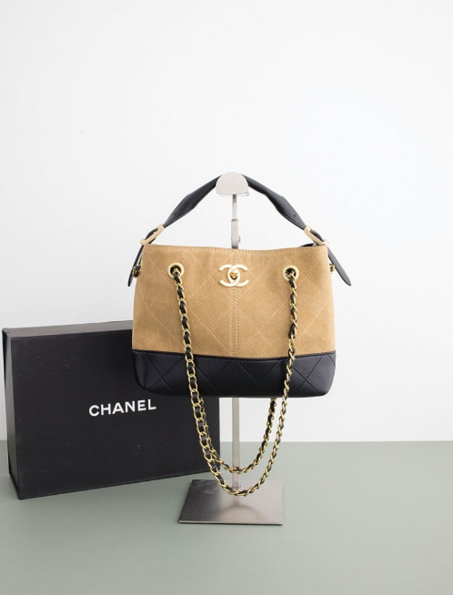 (국내배송) 샤넬 배색 체인 스몰 쇼핑백