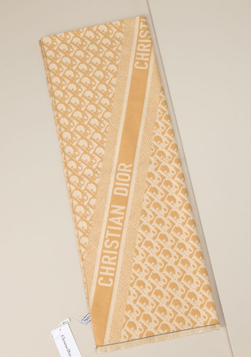 (국내배송) 디올 오블리크 패턴 사선로고 울 머플러