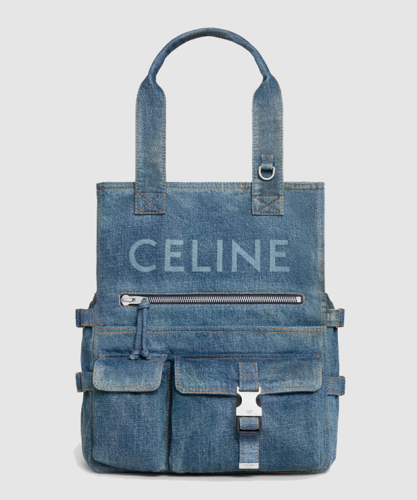 셀린느 데님 캔버스 토트백 116072