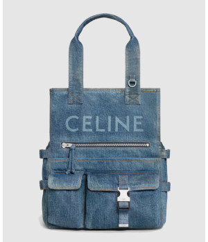 셀린느 데님 캔버스 토트백 116072