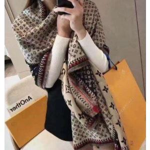 (국내배송) 루이비통 L002 레드라인 양모 스카프