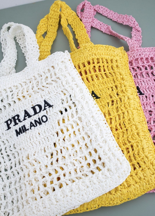 (국내배송) 프라다 크로셰 토트백