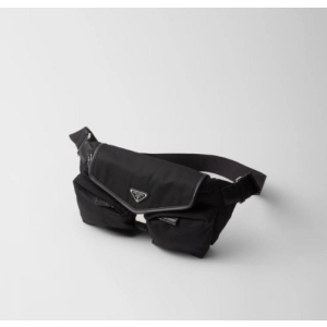 (국내배송) 프라다 나일론 삼각 로고 투 포켓 숄더 백
