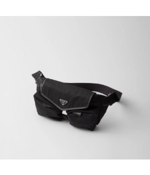 (국내배송) 프라다 나일론 삼각 로고 투 포켓 숄더 백