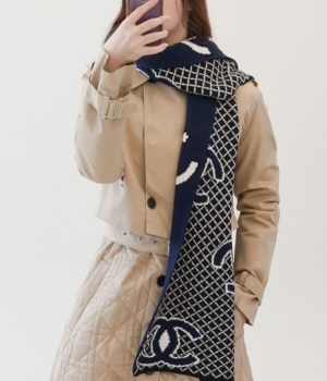 (국내배송) 샤넬 수입 CC빅로고 울 머플러