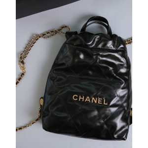 (국내배송) 샤넬 22 레더 백팩 스몰