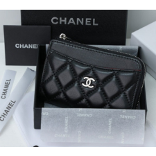 (국내배송) 샤넬 CC로고 클래식 램스킨 지퍼 카드 지갑
