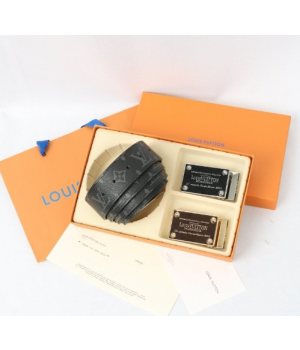 (국내배송) 루이비통 투버클 컷팅 모노블랙 벨트