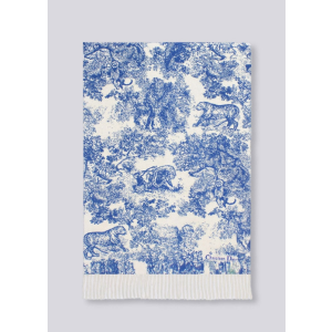 (국내배송) 디올 Toile De Jouy 새비지 클래식 울 자카드 태슬 숄 머플러