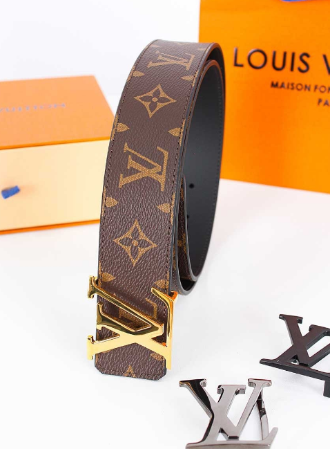 (국내배송) 루이비통 LV 이니셜 모노그램 레더 벨트 브라운