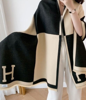 (국내배송) 에르메스 H 포인트 리버시블 숄 머플러