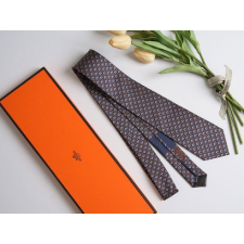 (국내배송) 에르메스 말발굽 패턴 실크 타이