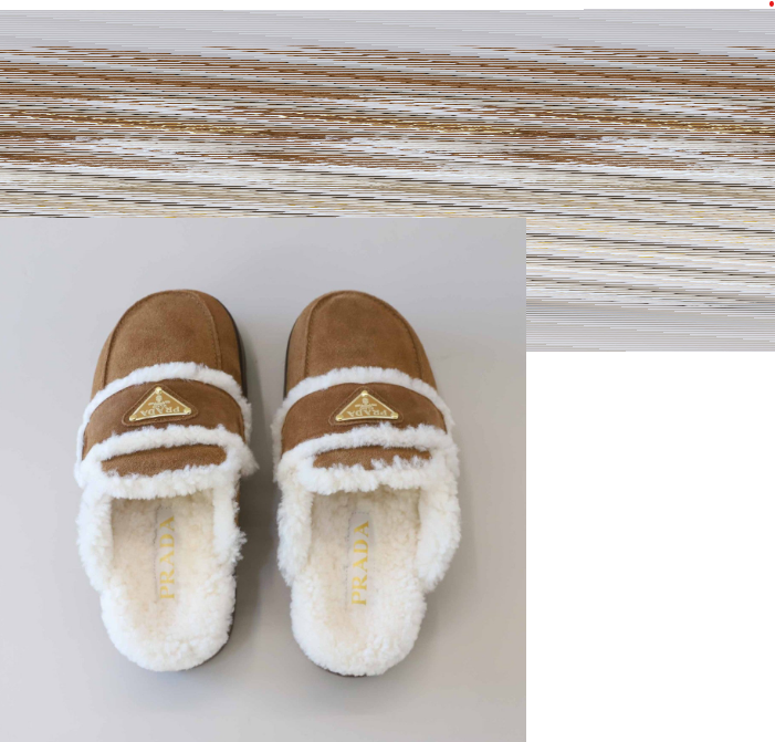 (국내배송) 프라다 시어링 트림 플랫폼 로퍼