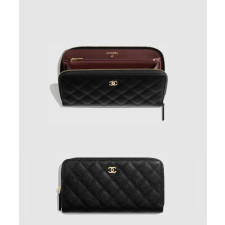 샤넬 클래식 캐비어 지퍼 장지갑 AP0242