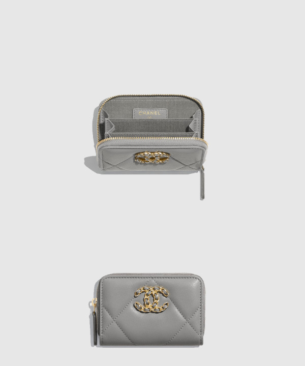 샤넬 19 지퍼 동전 카드지갑 AP0949