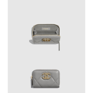 샤넬 19 지퍼 동전 카드지갑 AP0949