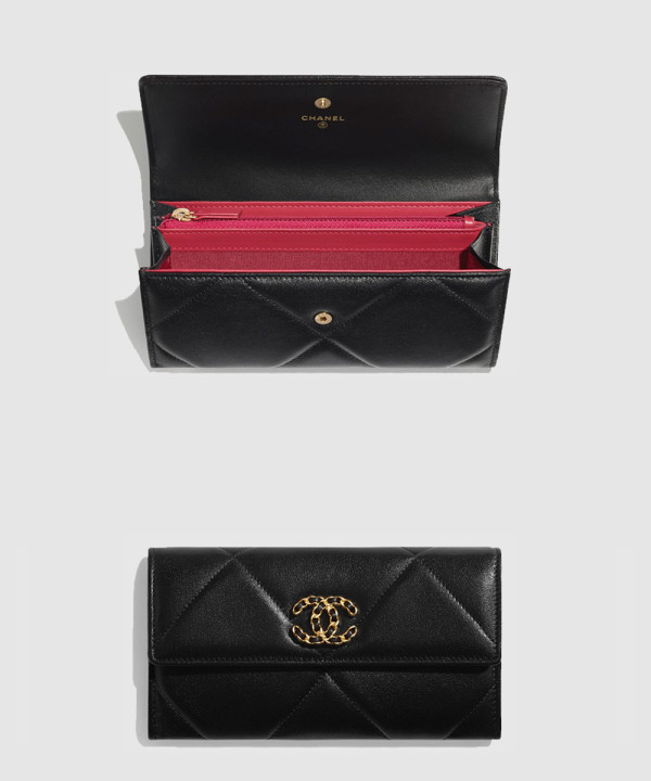 샤넬 19 롱 플랩 장지갑 AP0955