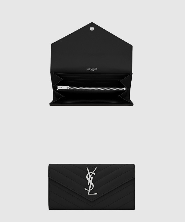 생로랑 모노그램 마틀라세 플랩 장지갑 372264