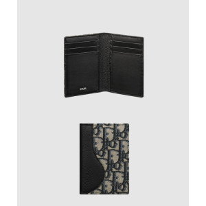 디올 오블리크 자카드 새들 카드지갑 2ADCH