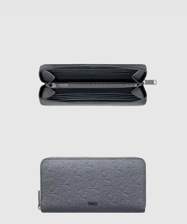 디올 가죽 지퍼 장지갑 2ESBC