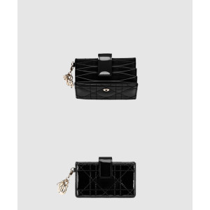 디올 레이디 아코디언 카드지갑 S0074