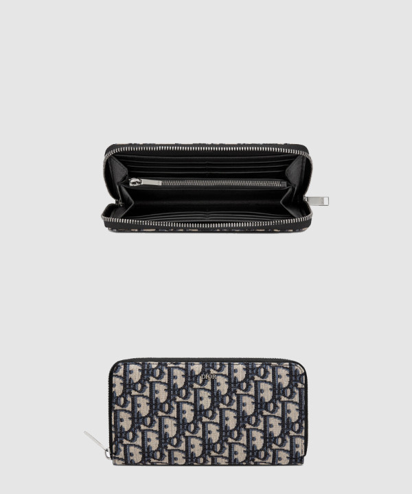 디올 오블리크 지퍼 장지갑 2ESBC