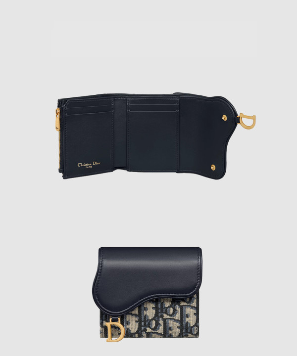 디올 새들 로투스 반지갑 S5652