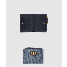 디올 30 몽테인 달리아 지퍼 반지갑 데님 S2197