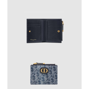 디올 30 몽테인 달리아 지퍼 반지갑 데님 S2197