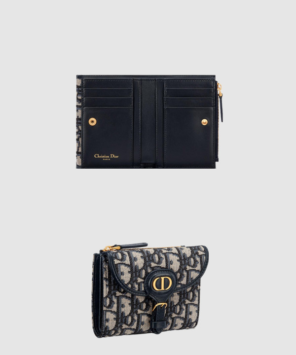 디올 바비 오블리크 레더 미니 반지갑 S5699