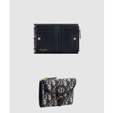 디올 바비 오블리크 레더 미니 반지갑 S5699