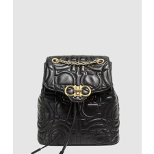 페라가모 퀄팅 간치니 금장 로고 백팩 21H158