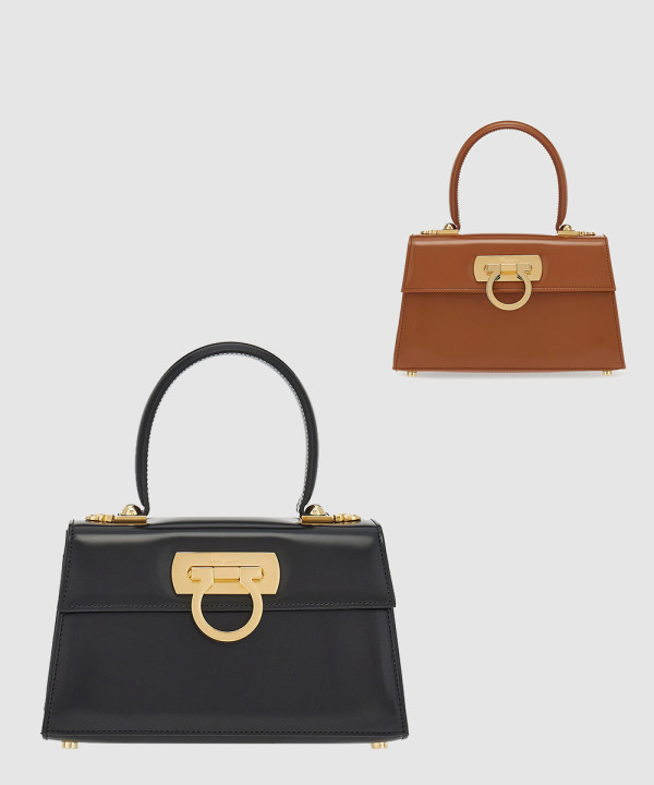 페라가모 아이코닉 탑 핸들 숄더백 212958