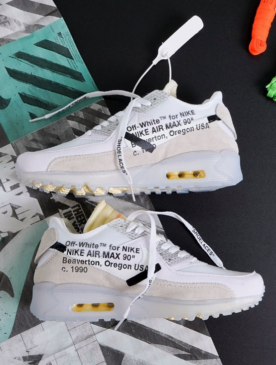 (국내배송) 나이키 X 오프화이트 에어맥스 90 V2 화이트