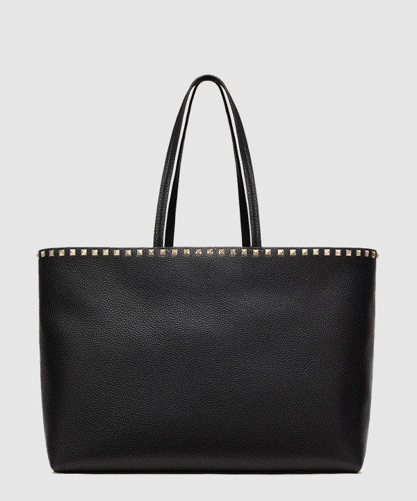 발렌티노 스탐파 알체 가죽 락스터드 쇼퍼백